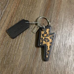 Coach leopard lightning bolt keychain/charm! ✨🖤⚡️